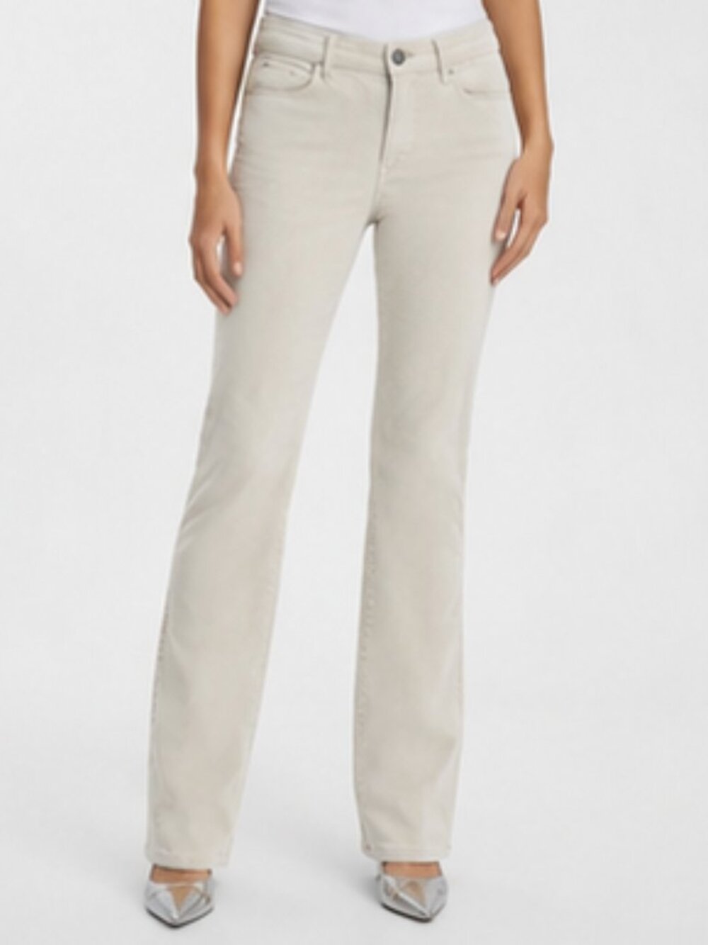 Calvin Klein Jeans Beige Velour Straight Leg Pants 16 Soft Stretch Mid Rise